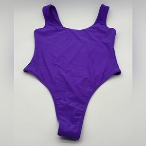 Speerise Womens High Cut Tank Thong Leotard Medium Purple